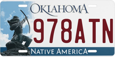 OK license plate 978ATN