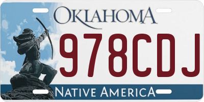 OK license plate 978CDJ