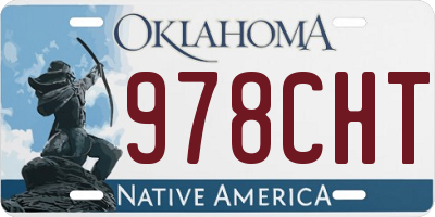 OK license plate 978CHT