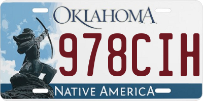 OK license plate 978CIH