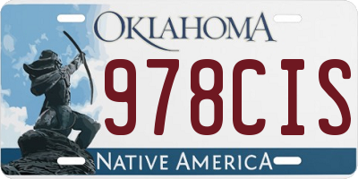 OK license plate 978CIS