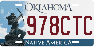 OK license plate 978CTC