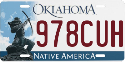 OK license plate 978CUH