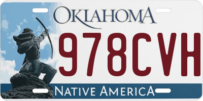 OK license plate 978CVH