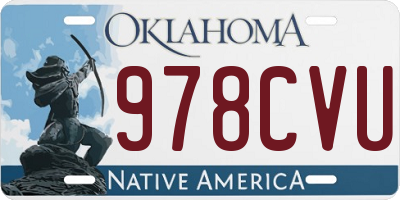 OK license plate 978CVU