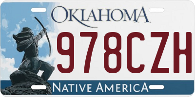 OK license plate 978CZH