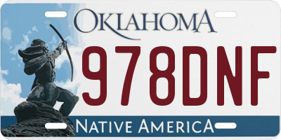 OK license plate 978DNF