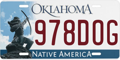 OK license plate 978DOG