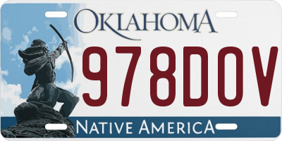 OK license plate 978DOV