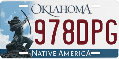 OK license plate 978DPG