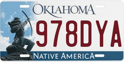 OK license plate 978DYA