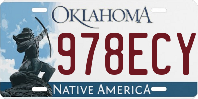 OK license plate 978ECY