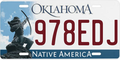 OK license plate 978EDJ