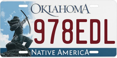 OK license plate 978EDL