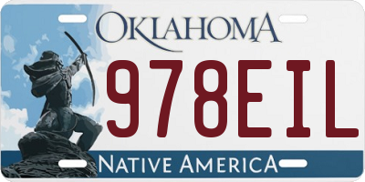 OK license plate 978EIL