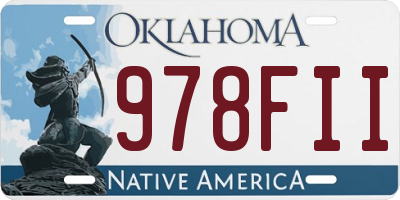 OK license plate 978FII