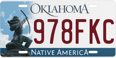 OK license plate 978FKC