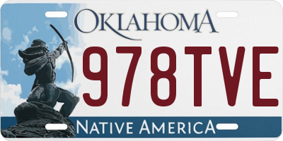 OK license plate 978TVE