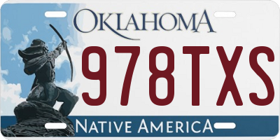 OK license plate 978TXS