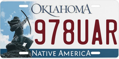 OK license plate 978UAR