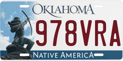 OK license plate 978VRA