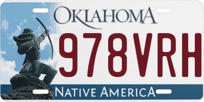 OK license plate 978VRH