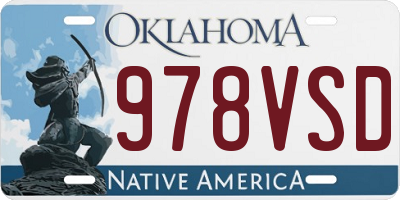OK license plate 978VSD