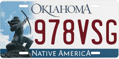 OK license plate 978VSG