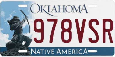 OK license plate 978VSR