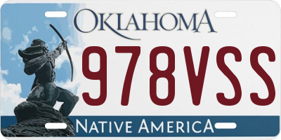 OK license plate 978VSS