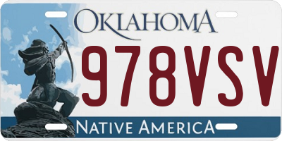 OK license plate 978VSV