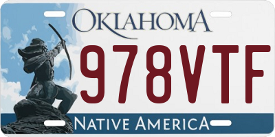 OK license plate 978VTF