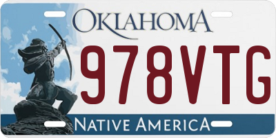 OK license plate 978VTG