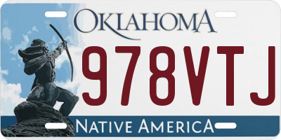 OK license plate 978VTJ