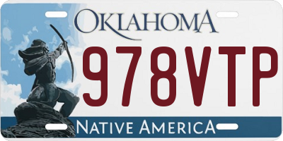 OK license plate 978VTP