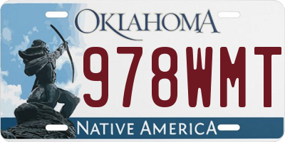 OK license plate 978WMT