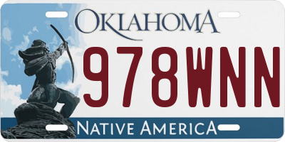 OK license plate 978WNN