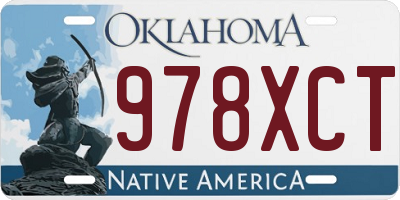 OK license plate 978XCT