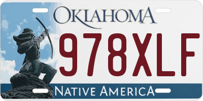 OK license plate 978XLF