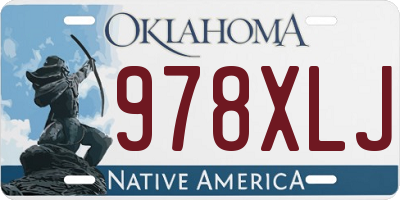 OK license plate 978XLJ