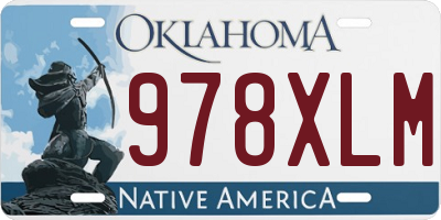OK license plate 978XLM