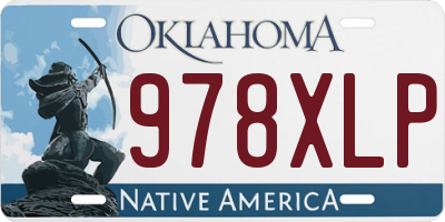 OK license plate 978XLP