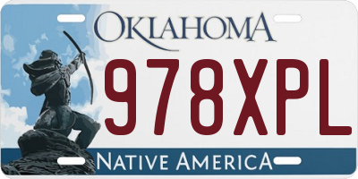 OK license plate 978XPL