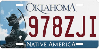 OK license plate 978ZJI