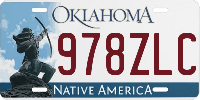 OK license plate 978ZLC
