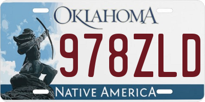 OK license plate 978ZLD