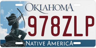 OK license plate 978ZLP