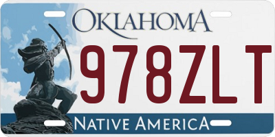 OK license plate 978ZLT