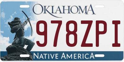 OK license plate 978ZPI