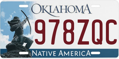 OK license plate 978ZQC